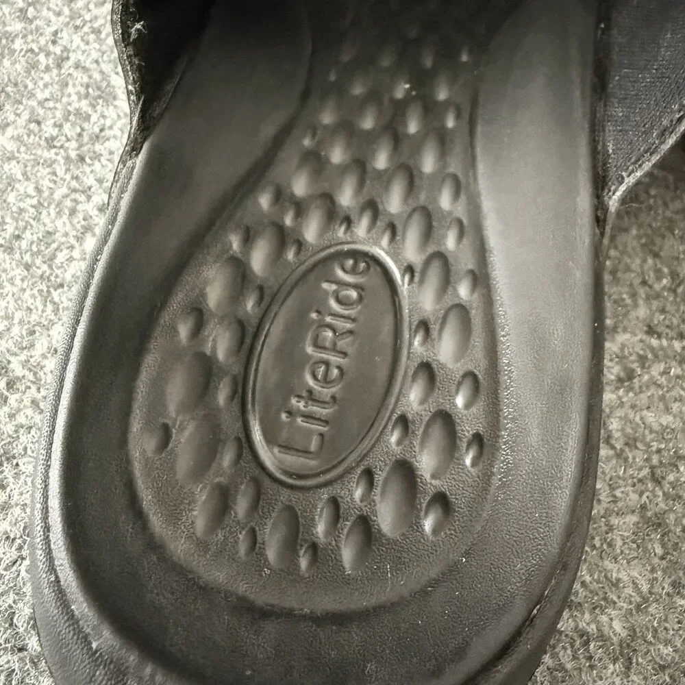 Crocs Men's Yukon Vista II LiteRide Double Strap Leather Slide Sandals Black 12